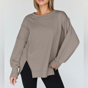 Trendy Queen Coffee Gray Casual Sweatshirt size Medium